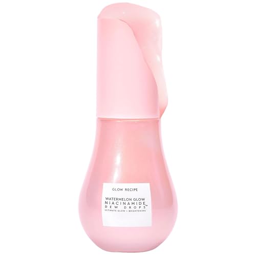 Glow Recipe Watermelon Niacinamide Dew Drops, Travel Size, Korean Niacinamide Serum Drops, Hydrating Face Serum + Primer & Liquid Highlighter, Hyaluronic Acid, Dewy Glow (15ml) 0.5 Fl Oz (Pack of 1)