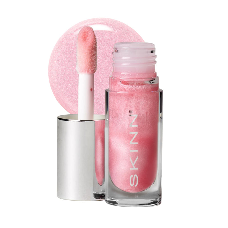 SKINN Luminous Lip Oil with Vitamin C & Manuka Honey, Blush | Smooth Lines & Soothe Dry Cracked Lips - Hydrating Lip Gloss & Oils for Elasticity - Lip Gloss with Skincare Benefits