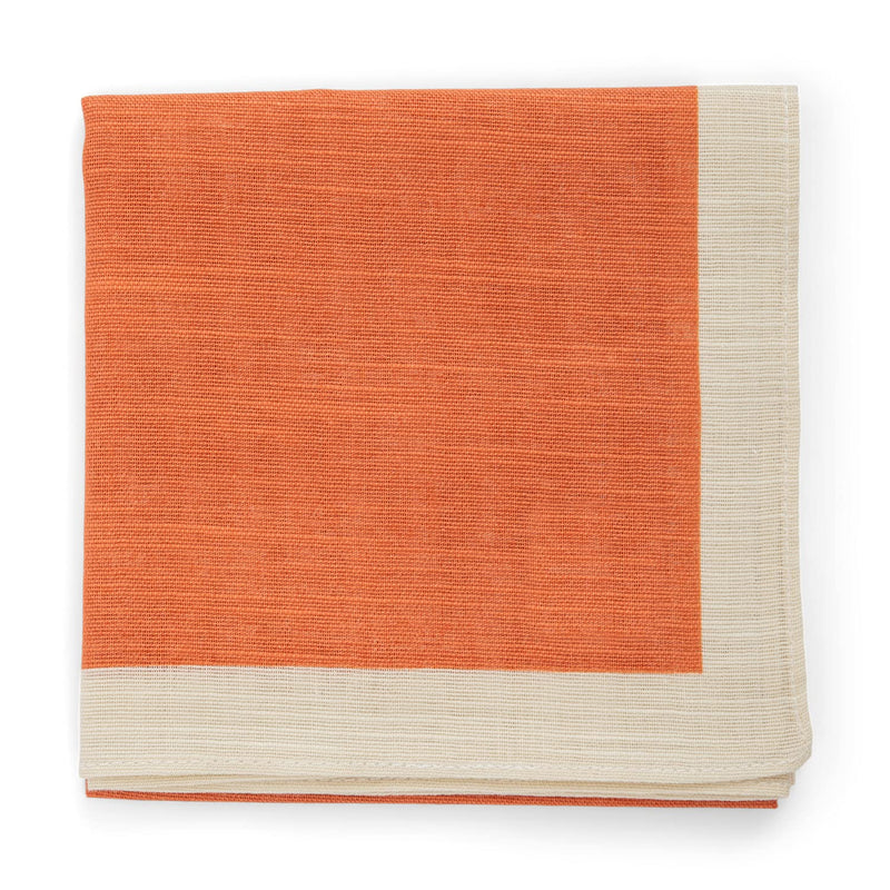 Topdrawer Japanese Handkerchief, Pocket Square, 100% Cotton, Made in Japan 03 Solid Color, Persimmon - BeesActive Australia