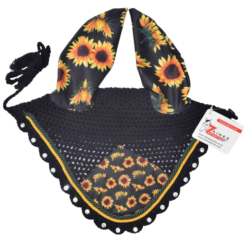 Sunflower Horse Fly Bonnet Net Hat Hood Mask Fly Veil Full Hand Made Cotton Full (COB) COB - BeesActive Australia