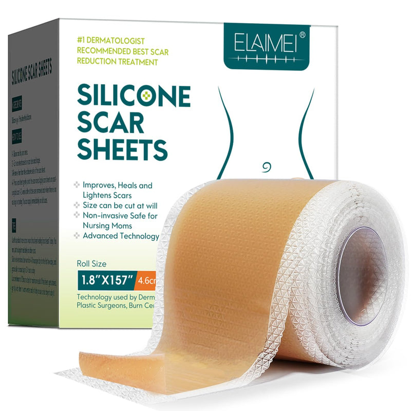 Silicone Scar Sheets(1.8‚Äù x 157‚ÄùInch- 4M), Scar Tape, Scar Strips, Medical Grade, Scar Remover, C-Section, Surgery, Keloid, Tummy Tuck, Scar Patch. - BeesActive Australia