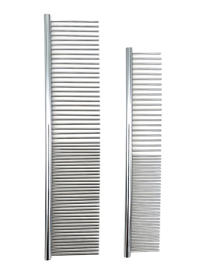 JIANYI Dog Combs for Grooming, Stainless Steel Cat Comb for Removing Tangles and Knots, Professional Grooming Tool for Long or Short Haired Dog, Cat and Other Pets (2 Pack) - BeesActive Australia