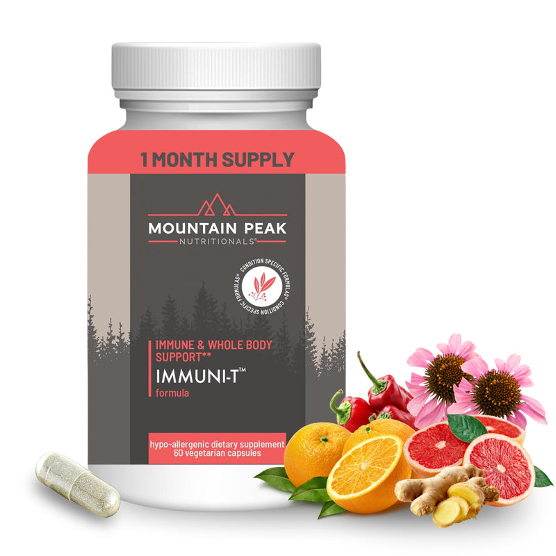 Mountain Peak Nutritionals Immuni-T 4-in-1 Immune Support 60ct | 4-in-1 Formula: Vitamin C, Vitamin A, Zinc & Mushroom Blend; Daily Wellness & Seasonal Immune Defense; Vegetarian