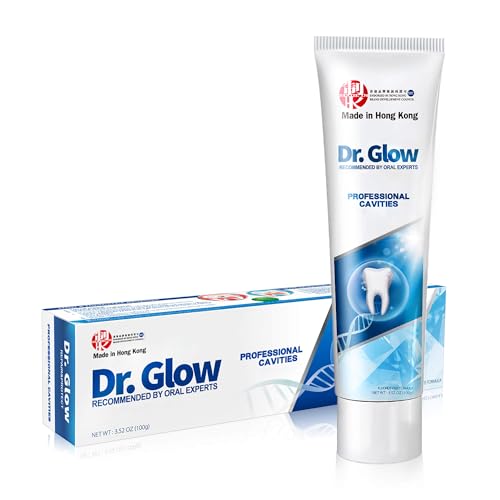 Dr. Glow Adult Cavity Repair Toothpaste, Cavity Reversing Hydroxyapatite Toothpaste, Cavity Filler for Tooth Remineralization, Tooth Decay Treatment Repair, Enamel Repair Cavity Remover, Fluoride Free 3.52 Ounce (Pack of 1)