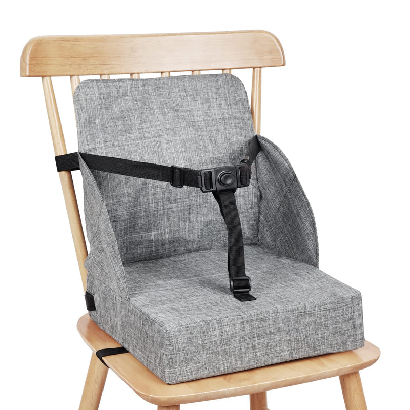 Toddler Booster Seat for Dining Table, Booster Seat for Table, 12.6x3.34 Inch Portable High Chair for Travel, HOSEASCA Compact Lightweight Travel Booster Seat with Adjustable Straps for Baby(Grey) Grey - BeesActive Australia