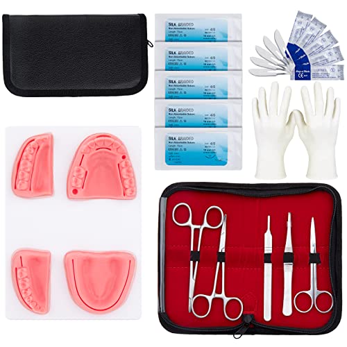 Dental Oral Practice Kit - Dental Training Kit with 4 Soft Silicone Oral Pad - 25 Pcs Set Practice Kit for Dentist Practice & Assistant Student Training