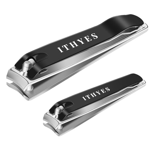 Nail Clippers Nail Cutter Set Toenail Fingernail Clippers Kit for Thick Nails Stainless Steel Sharp Sturdy Trimmer for Men & Women, Set of 2