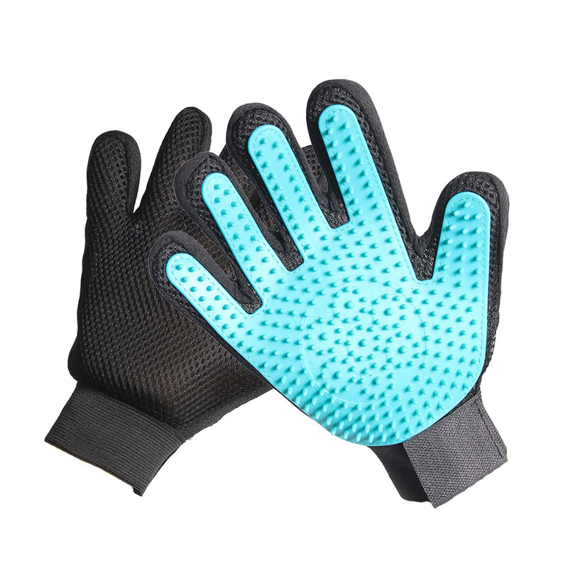 Upgraded Pet Grooming Gloves with Sturdy Teeth, Dexterous Dog Hair Removal for Gentle Shedding, Shampoo Horse Bathing Supplies for Washing, Scrubber Massage Cleaning Brushes, One Size, Pair of 1 - BeesActive Australia