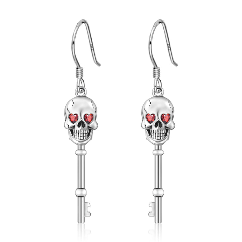 LINGBG JEWELRY Witch Broom Earrings 925 Sterling Silver Cross Earrings Infinity Earrings Skull Key Earrings for Women Chakra Earrings Feather Earrings Jewelry Gifts for Girls Friends 9# Earrings - BeesActive Australia