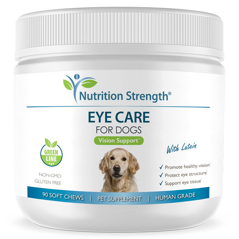 Eye Care for Dogs Daily Vision Supplement with Lutein, Zeaxanthin, Astaxanthin, CoQ10, Bilberry Antioxidants, Vitamin C, Vitamin E Support for Dog Eye Problems, 90 Soft Chews - BeesActive Australia