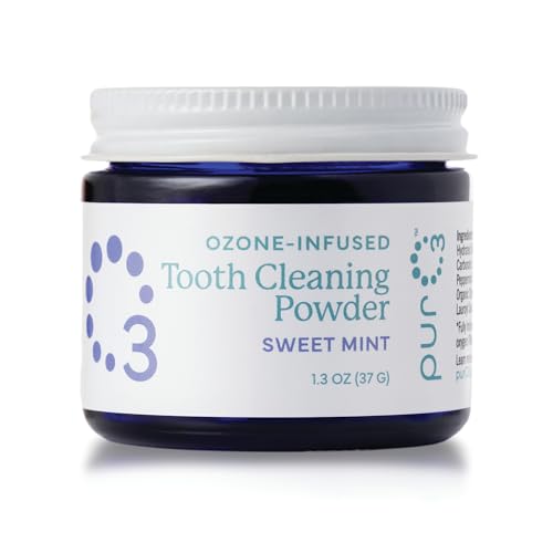 PurO3 Ozonated Toothpaste Powder, Natural Teeth Whitening & Plaque Remover