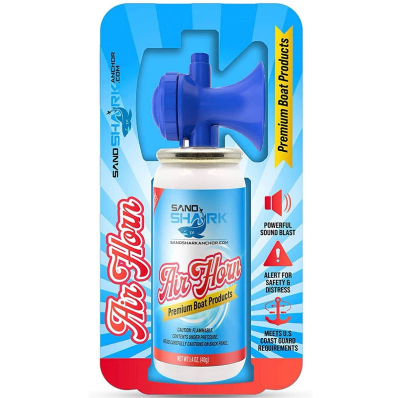 SandShark Premium Boating Air Horn Handheld Canister, Compressed & Very Loud, Coast Guard Approved, Emergency Use for Marine & Watercraft Safety, Great for Sports, Parties, Camping, Outdoors, 1.4oz - BeesActive Australia