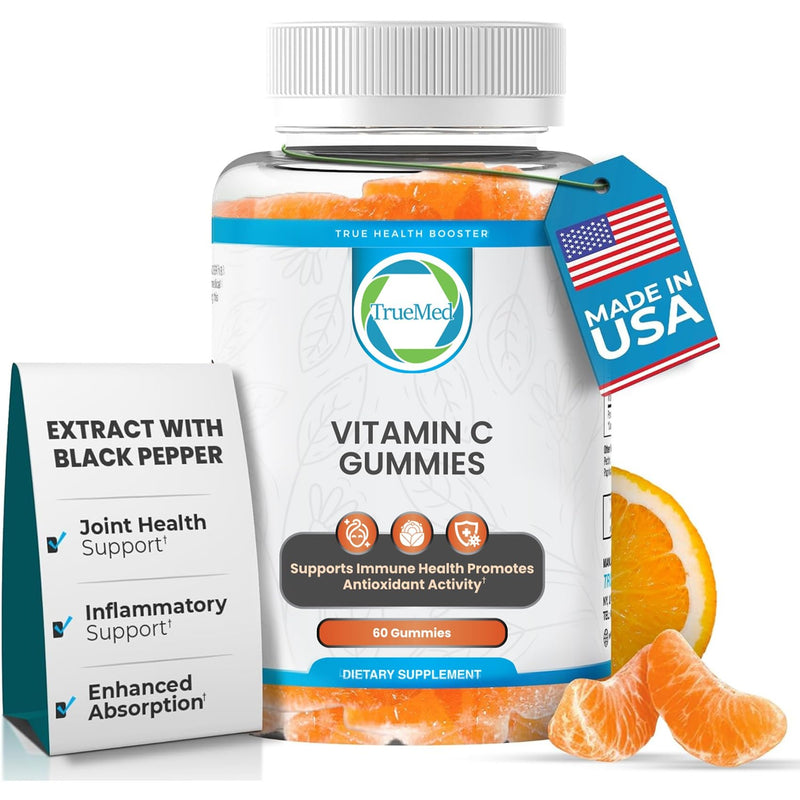 Chewable Vitamin C Gummies for Adults, Supports Immune Health - 60 Count | Vitamin C Chewable 250mg, Probiotics for Daily Immune Support, Antioxidant Activity Support, Non-GMO, GMP Certified, USA Made