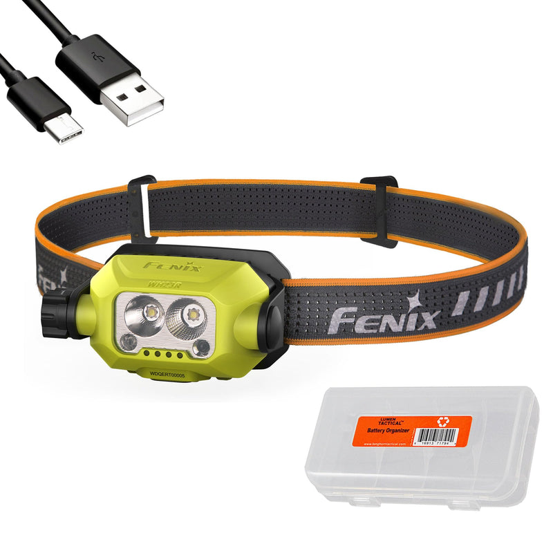 Fenix WH23R Work Headlamp, 600 Lumen USB-C Rechargeable Motion Sensor Activation with Spot and Flood Dual Beam and Organizer - BeesActive Australia