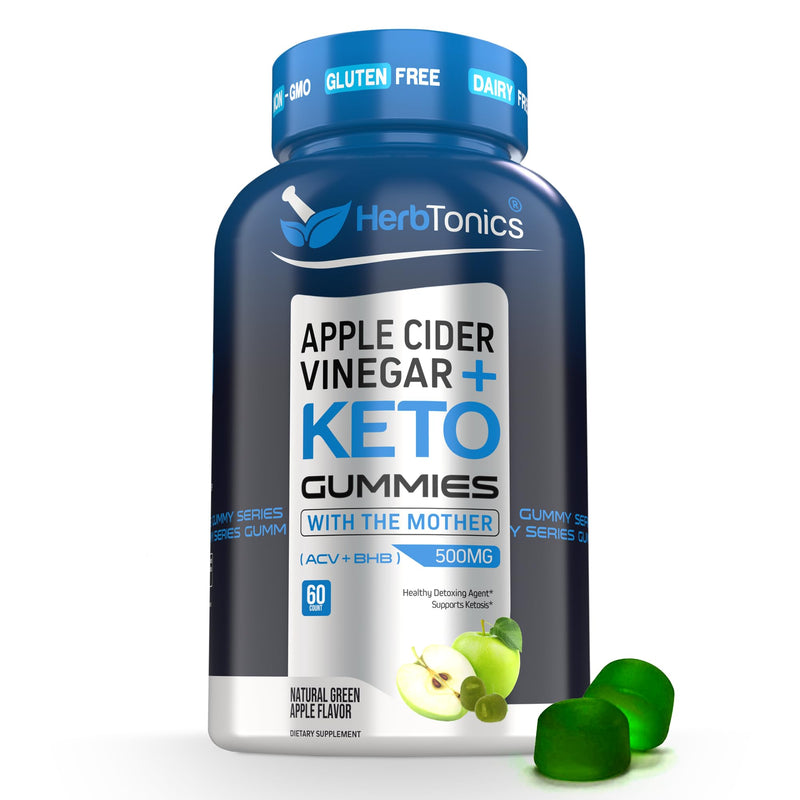 Herbtonics ACV Keto Gummies with The Mother & Keto BHB | Apple Cider Vinegar Keto Gummies | Sugar Free, Keto ACV Gummies for Energy & Immunity - BeesActive Australia