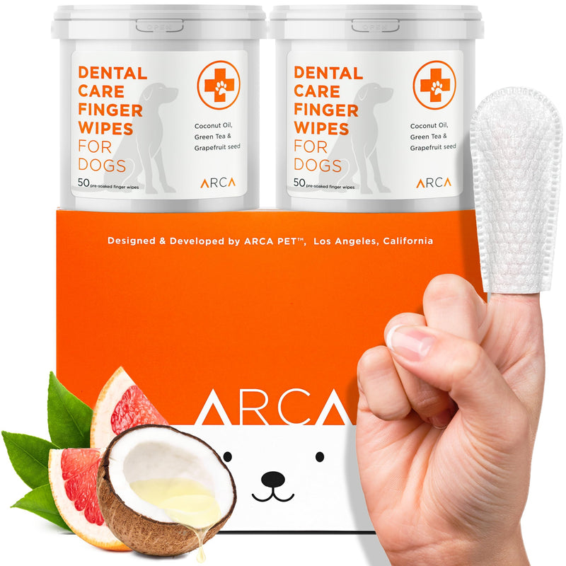 Dental Finger Wipes for Dogs - 100 Wipes - Vet Formulated Dog Dental Teeth Cleaning Wipes for Dogs - Pre-Soaked Oral Cleaning Pads- Reduces Plaque, Tartar & Dog Breath Freshener 100 Finger Wipes - PawsPlanet Australia