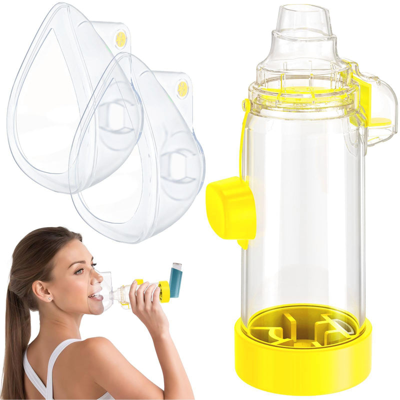 Spacer for Adult and Kids 2 Masks-NESSI OTC SPACER (2 Maks/Yellow/Adult) - BeesActive Australia