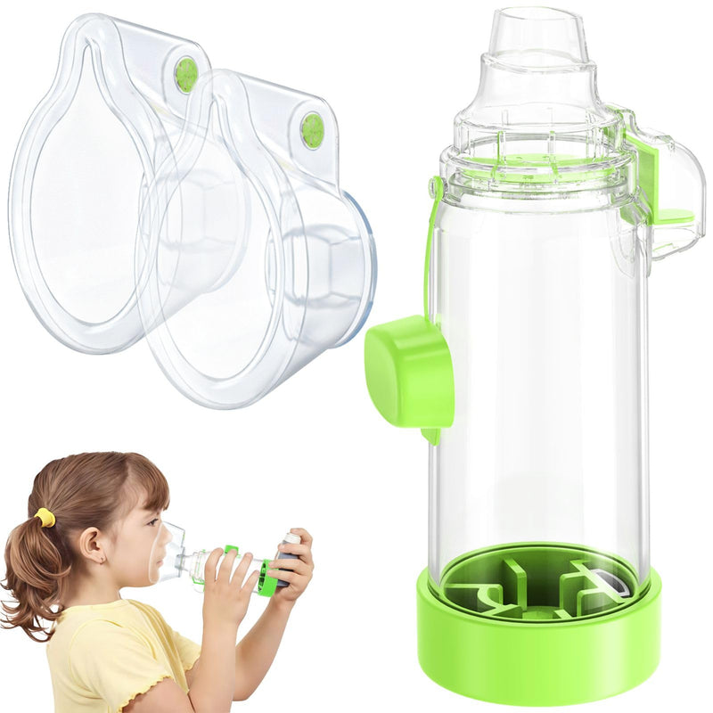 Spacer for Adult and Kids 2 Masks-NESSI OTC SPACER (2 Masks/Green/Kids) - BeesActive Australia