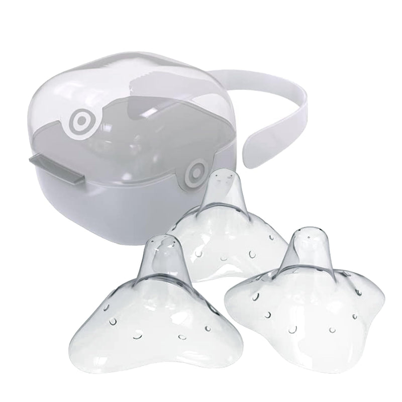 purifyou Nipple Shields for Nursing Breastfeeding Newborn, 24mm / 20mm / 18mm / 16mm, Set of 3 Silicone Nipple Shield with Free Case Latch Assist Nipple Guard & Breastfeeding Shield (18mm) - BeesActive Australia