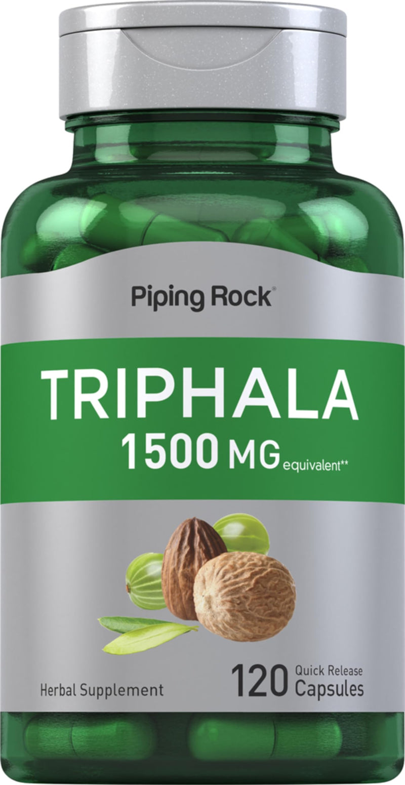 Piping Rock Triphala Capsules 1500 mg | 120 Count | Non-GMO, Gluten Free Supplement - BeesActive Australia