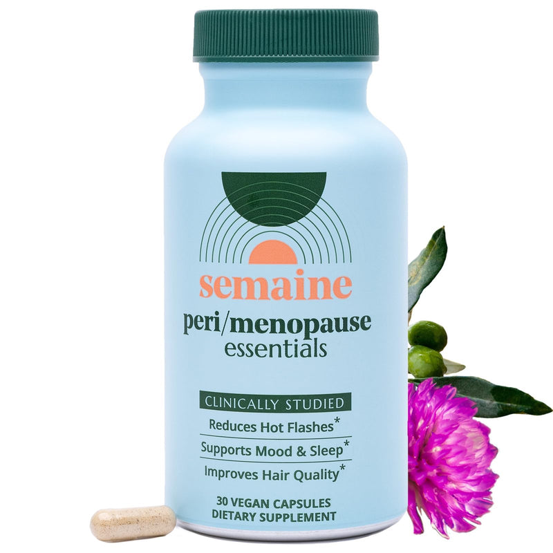 Semaine Peri/Menopause Essentials, 30 Ct. - Fuller Hair, No More Hot Flashes, Hormone Balance, Better Sleep & More - Clinically-Studied, Non-Hormonal Formula - BeesActive Australia