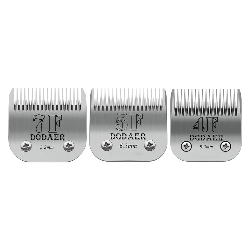 Size 7F/5F/4F Detachable Pet Dog Grooming Blades of Stainless Steel,Compatible with Andis,Oster A5,Wahl KM10 Series,3 Count 7F+5F+4F(3 Count) - BeesActive Australia