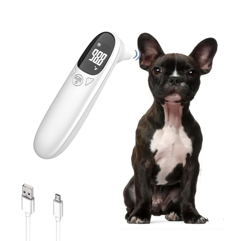 Pet Thermometer for Dog cat Rechargeable Infrared pet Ear Thermometer 1 Second Reading Fast and Accurate Temperature Detection, ℉/℃ Switchable - BeesActive Australia