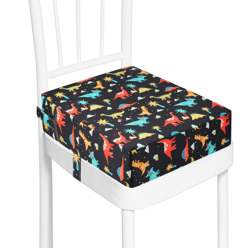 Toddler Booster Seat for Dining Table, Washable Thick Strong Support Portable Booster Chair for Toddlers Eating, Easy Cleaning Booster Seat Cushion Detachable with Fix Straps Black - BeesActive Australia