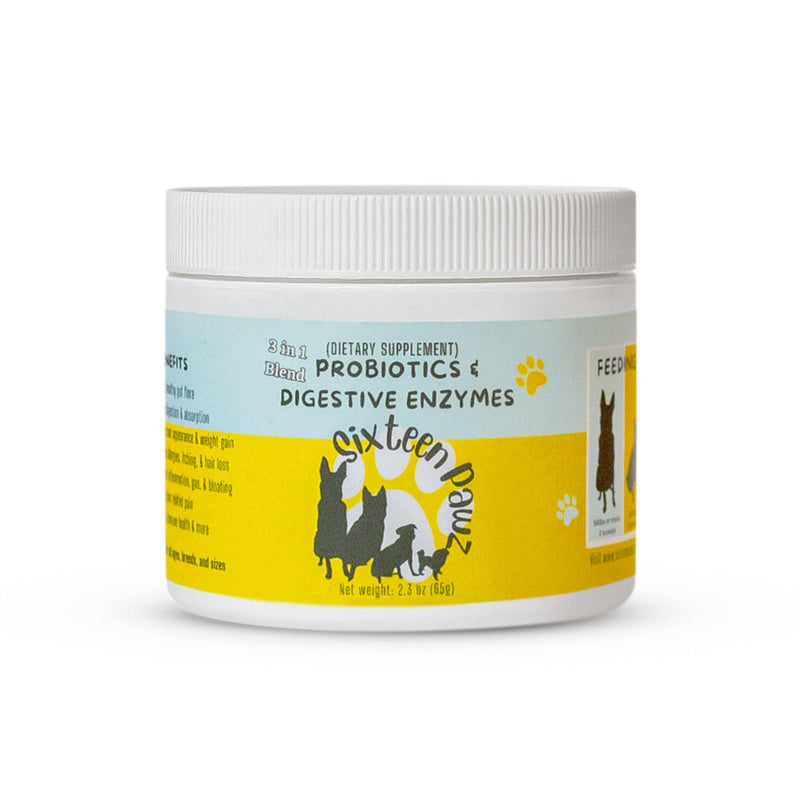 Probiotics, Prebiotics, & Digestive Enzymes for Dogs| Limited Ingredients| Organic |Digestive Support |Allergy Relief |Immune Support| Reduces Inflammation| Diarrhea & Gas Relief 65g - PawsPlanet Australia