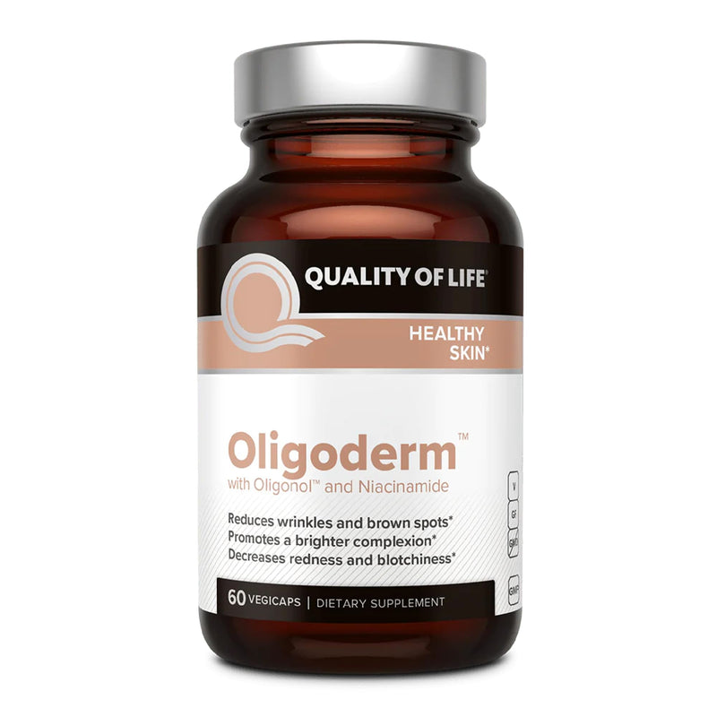 Quality of Life Oligoderm, Premium Skin Support Supplement Featuring Oligonol and Niacinamide - 60 Capsules 60 Count (Pack of 1)