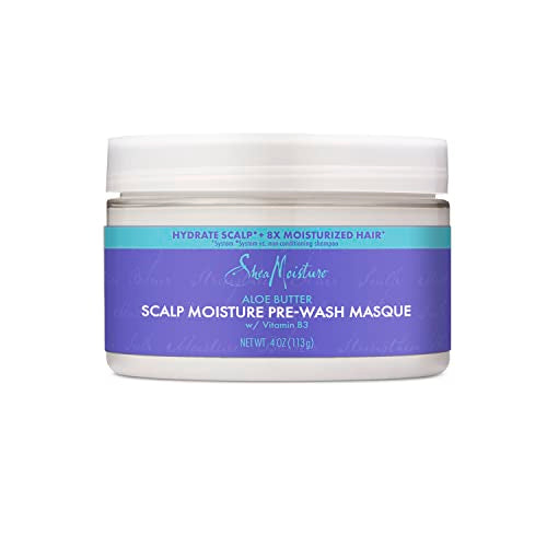 SheaMoisture Aloe Butter & Vitamin B3 Pre-Wash Masque - Boosts Hydration for Moisturized Hair and Scalp 4oz Hair Masque
