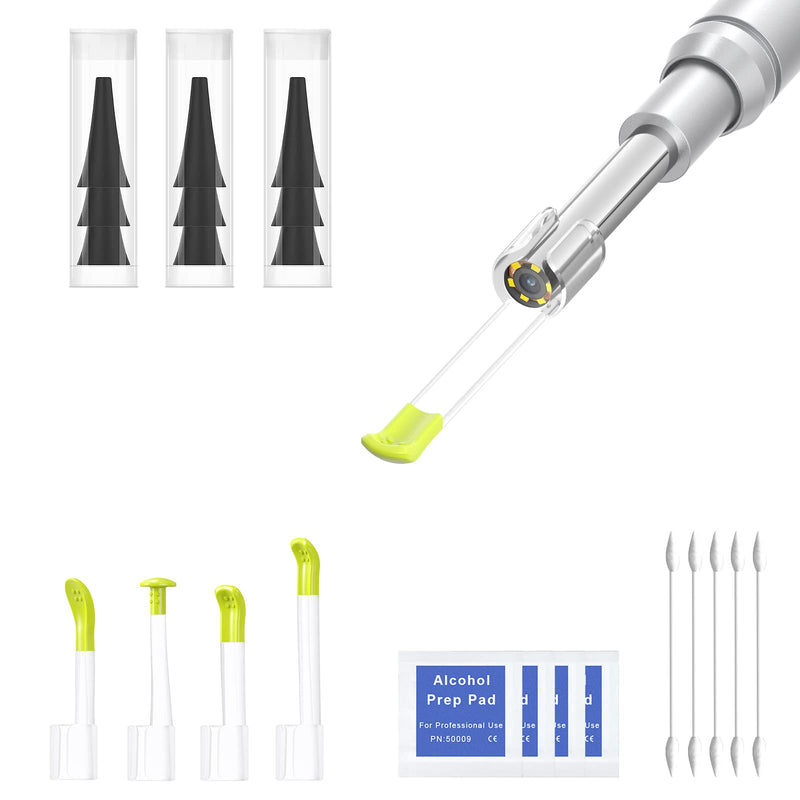 ScopeAround Ear Spoon with Ear Camera Otoscope Accessories, Compatible with Digital Otoscope, Includes 9 Speculums, 4 Ear Picks, and 1 Pack of Q-Tips, Lens Diameter: 3.9mm - BeesActive Australia