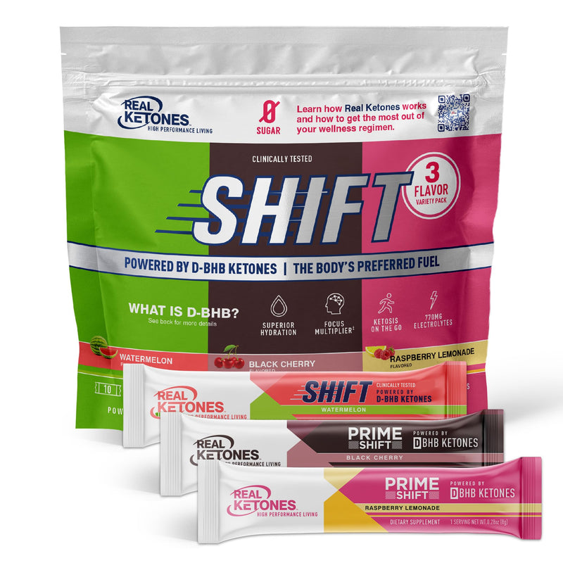 BHB Exogenous Ketones Drink Mix Packets - Real Ketones Keto Electrolytes Powder Packets No Sugar with 4 Main Fasting Electrolytes plus Hydrating Patented Keto BHB Salts - 30 Count Variety Pack Flavor Variety Pack - BeesActive Australia