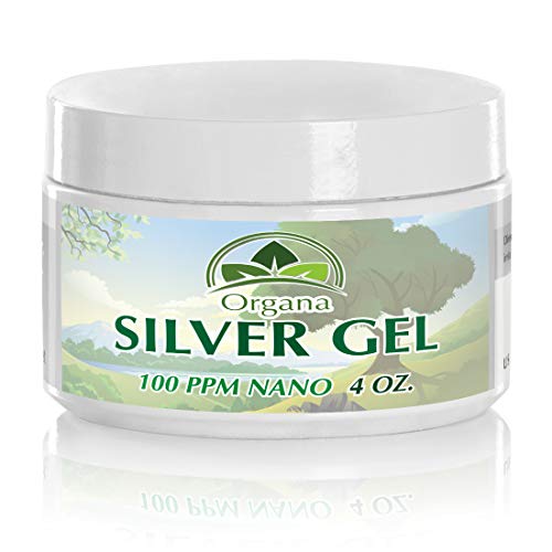 Organa Nano Silver Gel - Advanced Colloidal Silver Skin Cream - Wound Care & First Aid Gel Soothing Topical Ointment for Burns, Razor Burn and Sunburn Irritations - Unscented 4 Oz Jar Unflavored 4 Ounce
