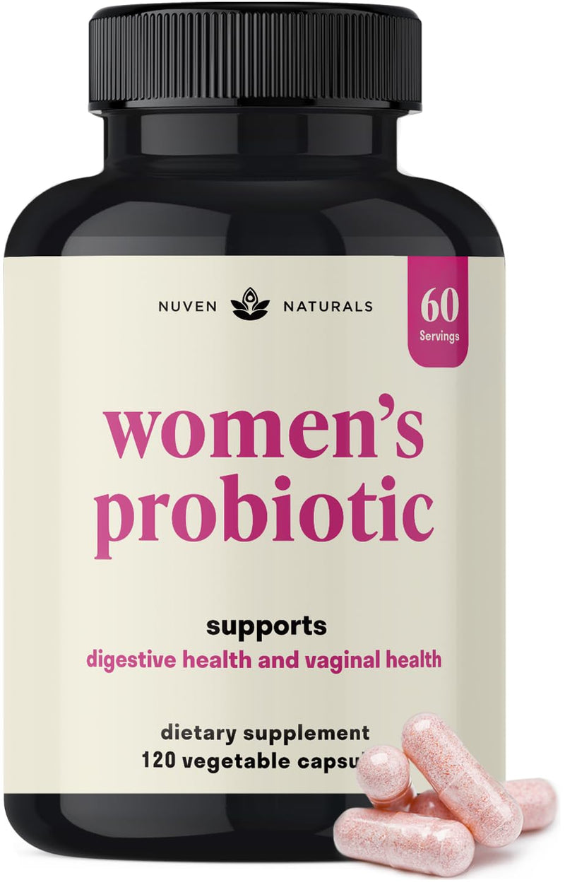 3-in-1 Womens Probiotic - Probiotics, Prebiotics, D-Mannose, 60 Day Supply | Prebiotics and Probiotics for Women, Ingredients to Support Digestive Health, Vaginal Health & pH Balance, Women Probiotic*