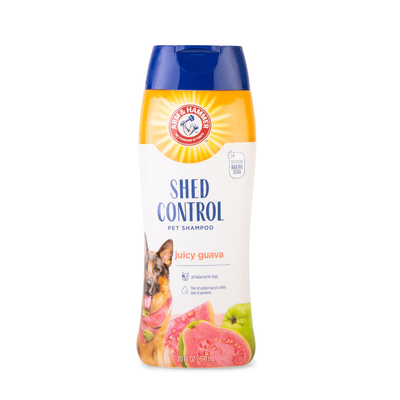 Arm & Hammer for Pets Shed Control Shampoo, 20oz Juicy Guava Scent | Professional Quality Dog Shed-Less Shampoo, De-Shedding Dog Shampoo, Free of Sodium Lauryl Sulfate & Parabens 20 Fl Oz (Pack of 1) - BeesActive Australia