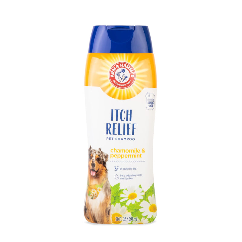 Arm & Hammer for Pets Itch Relief Shampoo, 20oz Chamomile and Peppermint Scent | Professional Quality Dog Itch Shampoo, Free of Sodium Lauryl Sulfate & Parabens Chamomile & Peppermint 20 Fl Oz (Pack of 1) - BeesActive Australia