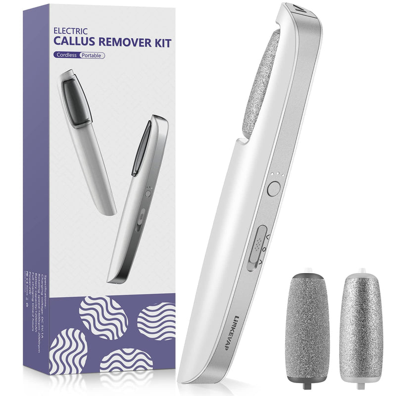 LINKEVAP Electric Callus Remover for Feet, Professional Pedicure Kit Foot Scrubber for Dry, Dead, Cracked, Hard Skin, at Home Feet Spa Care Kit for Men & Women (Cold White) Cold White - BeesActive Australia