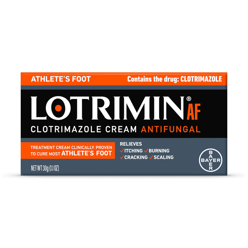 Lotrimin AF Cream for Athlete's Foot, Clotrimazole 1% Antifungal Treatment, Clinically Proven Effective Antifungal Treatment of Most AF, Jock Itch and Ringworm, Cream, 1.1 Ounce (30 Grams) (New Look) 30g - BeesActive Australia