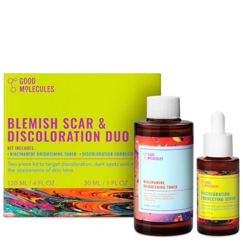 Good Molecules Post-Blemish & Discoloration Duo, Serum + Niacinamide Toner 2 Piece Set
