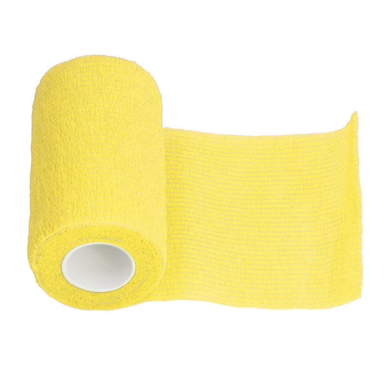 12Pcs Bandage Wrap Natural Latex Elastic Self Adhesive Wrap for Cows Dogs Horses 10cm(Yellow)