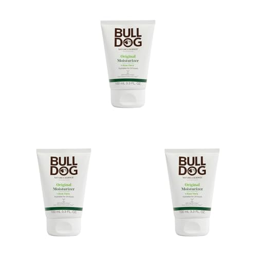 Bulldog Mens Skincare and Grooming Face Moisturizer Original, 3.3 Fluid Ounce (Pack of 3) 3.3 Fl Oz (Pack of 3)