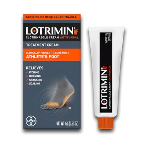 Lotrimin AF Cream for Athlete's Foot, Clotrimazole 1% Antifungal Treatment, Clinically Proven Effective Antifungal Treatment of Most AF, Jock Itch and Ringworm, Cream, .53 Ounce (15 Grams) 15 g