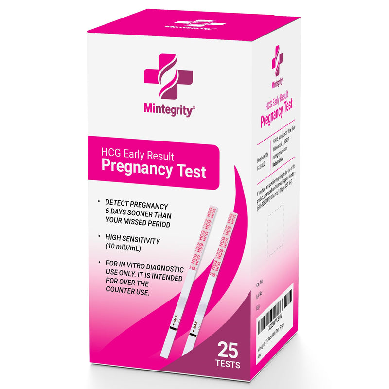 25 Pack Pregnancy Test Strips, Rapid and Accurate Results 1 Count (Pack of 25) - BeesActive Australia