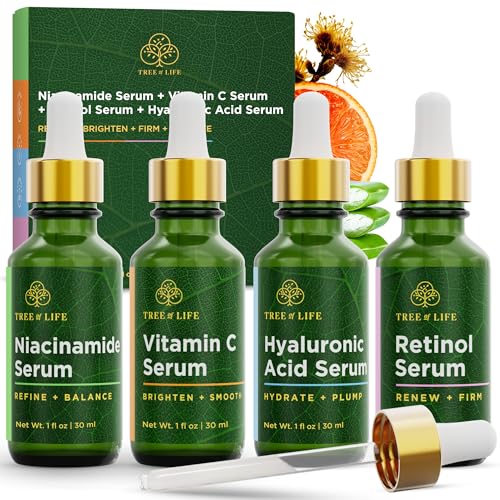 Tree of Life Face Serum Skin Care, Facial Serum for Women and Men, Set of 4 2. Complete Routine