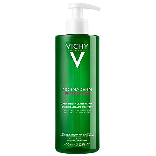 VICHY Normaderm Daily Acne Face Wash, 0.5% Salicylic Acid Cleanser 13.52 Fl Oz (Pack of 1) Face Cleanser