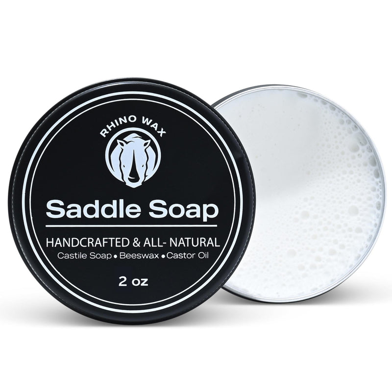 Saddle Soap for Leather Cleaning - Natural Horse Tack Soap Cleaner, Conditioner, Saddle Repair - Professional Saddle Cream for Outdoor Leather Boots, Shoes - (2 oz) - Made in USA 2 oz Saddle Soap - BeesActive Australia