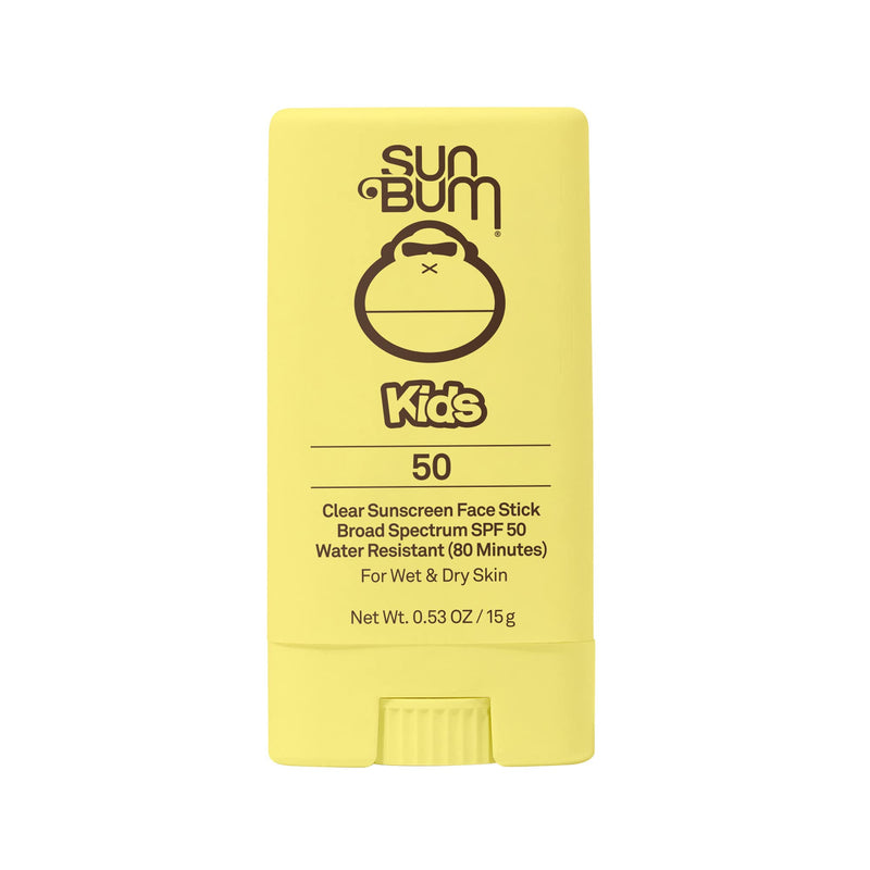 Sun Bum Kids SPF 50 Clear Sunscreen Face Stick | Wet or Dry Application | Hawaii 104 Reef Act Compliant (Octinoxate & Oxybenzone Free) Broad Spectrum UVA/UVB Sunscreen | 0.53 oz - BeesActive Australia