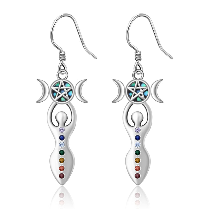 LINGBG JEWELRY Witch Broom Earrings 925 Sterling Silver Cross Earrings Infinity Earrings Skull Key Earrings for Women Chakra Earrings Feather Earrings Jewelry Gifts for Girls Friends 1# Earrings - BeesActive Australia