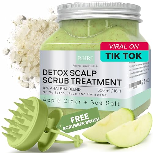 Apple Cider & Sea Salt Green Scalp Scrub Sulfate Free with 10% AHA & BHA
